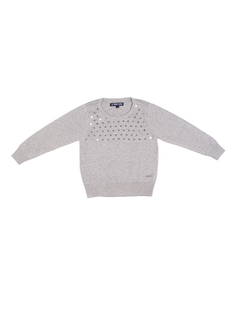 

Allen Solly Junior Girls Grey Solid Sweater