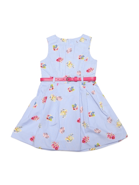 

Allen Solly Junior Girls Blue Striped Fit and Flare Dress