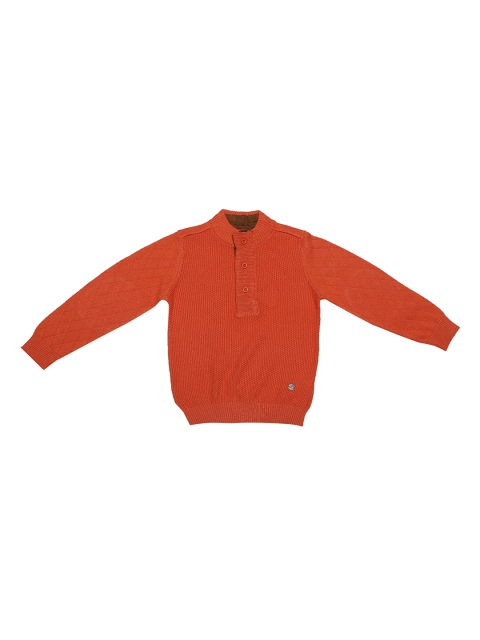 

Allen Solly Junior Boys Orange Self Design Sweater