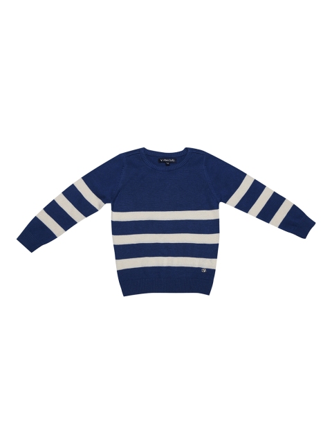 

Allen Solly Junior Boys Blue & White Striped Sweater