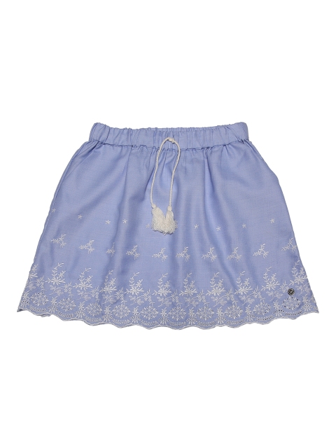 

Allen Solly Junior Girls Blue Self Design A-Line Skirt