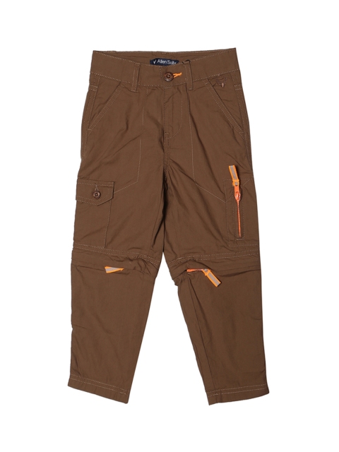 

Allen Solly Junior Boys Brown Regular Fit Solid Cargos
