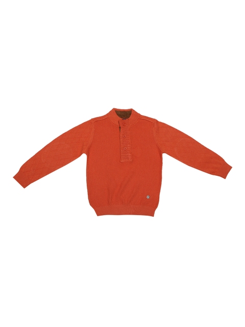 

Allen Solly Junior Boys Orange Self Design Sweater