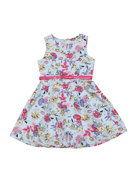 

Allen Solly Junior Girls Blue Printed Fit and Flare Dress