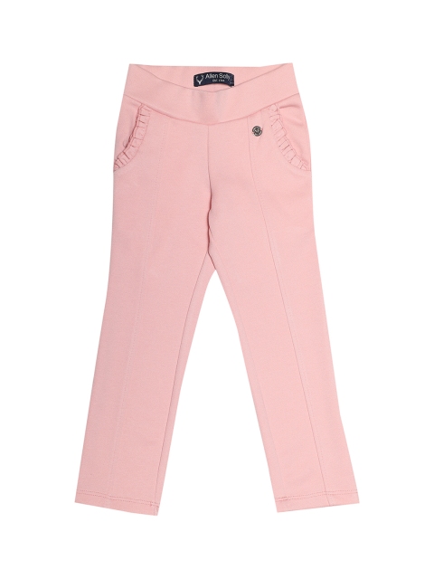 

Allen Solly Junior Girls Pink Regular Fit Solid Regular Trousers