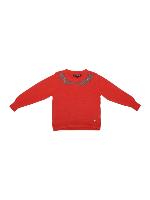 

Allen Solly Junior Girls Red Solid Sweater
