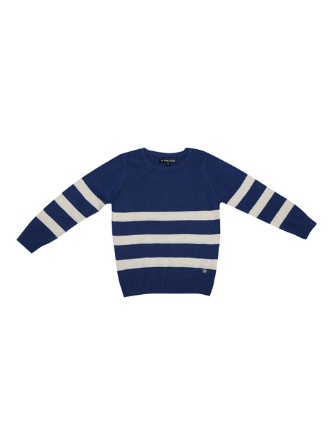 

Allen Solly Junior Boys Blue & White Striped Sweater