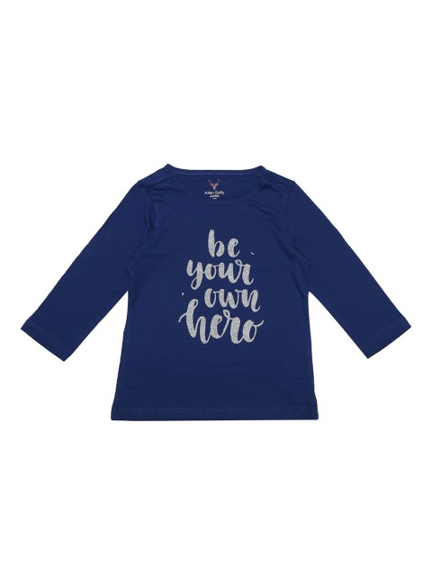 

Allen Solly Junior Girls Blue Printed Pure Cotton Top