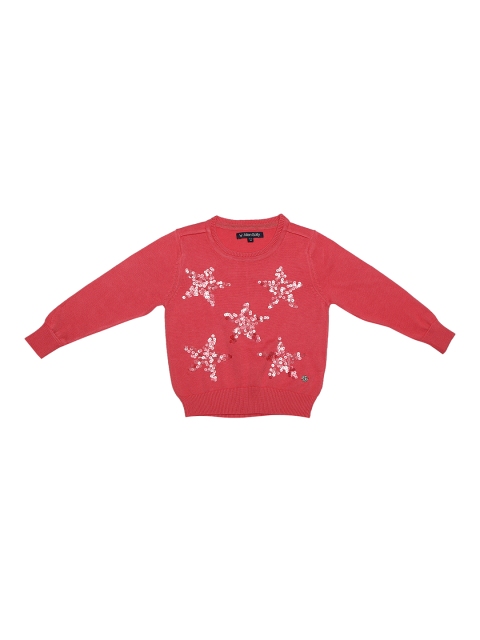 

Allen Solly Junior Girls Coral Pink Embellished Sweater