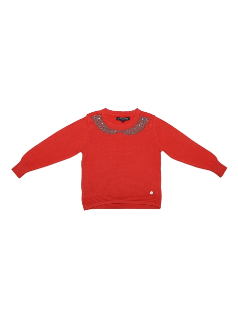 

Allen Solly Junior Girls Red Solid Sweater