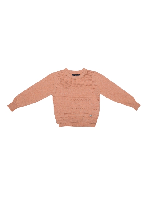

Allen Solly Junior Girls Peach-Coloured Self Design Sweater