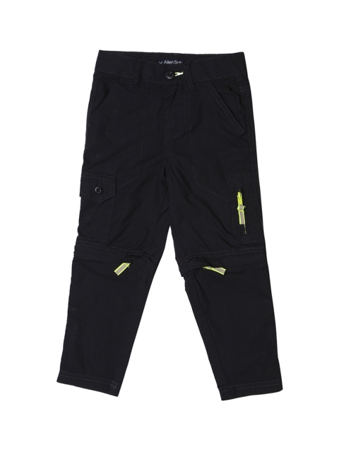 

Allen Solly Junior Boys Black Regular Fit Solid Cargos