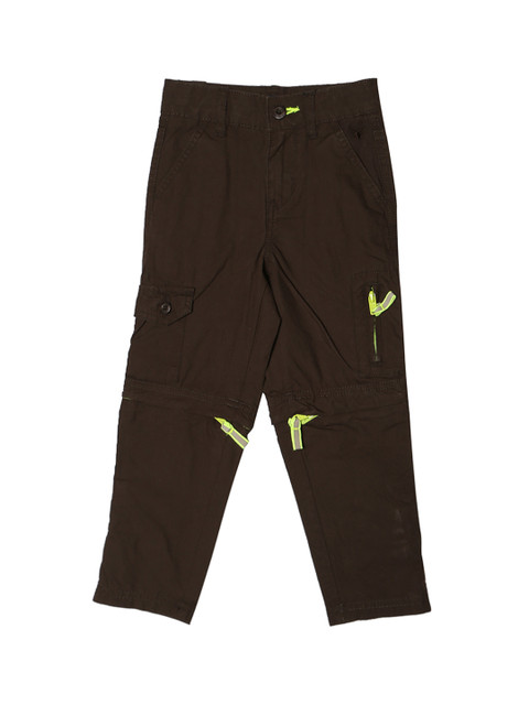 

Allen Solly Junior Boys Brown Regular Fit Solid Cargos