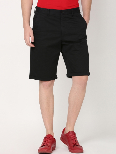 

SIMON CARTER LONDON Men Black Solid Regular Fit Regular Shorts