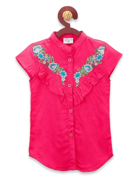 LilPicks Girls Coral Solid Top
