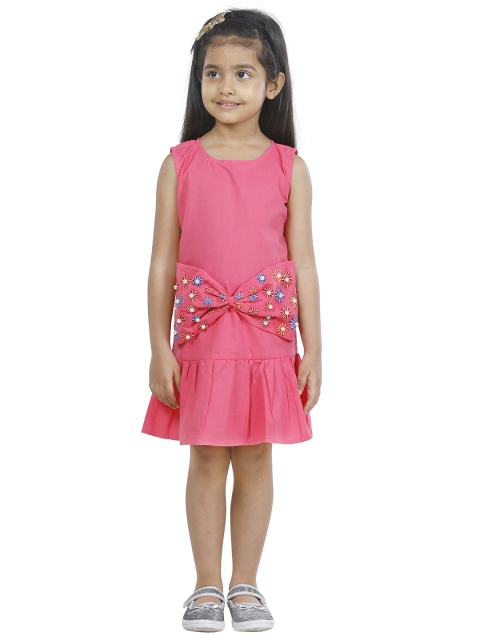 

LilPicks Girls Pink Solid A-Line Dress