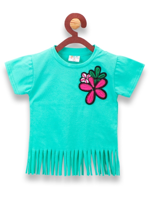 

LilPicks Girls Sea Green Solid Top