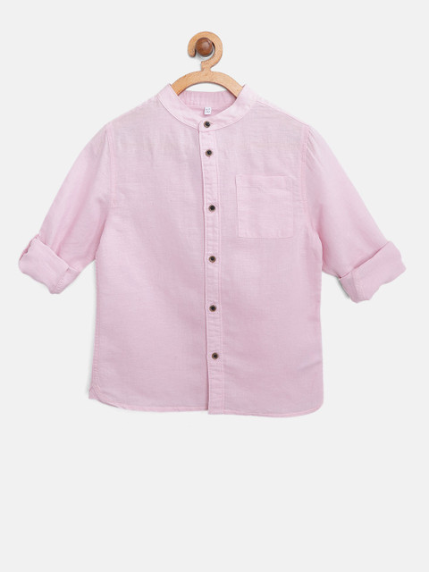 

Marks & Spencer Boys Pink Regular Fit Solid Casual Shirt