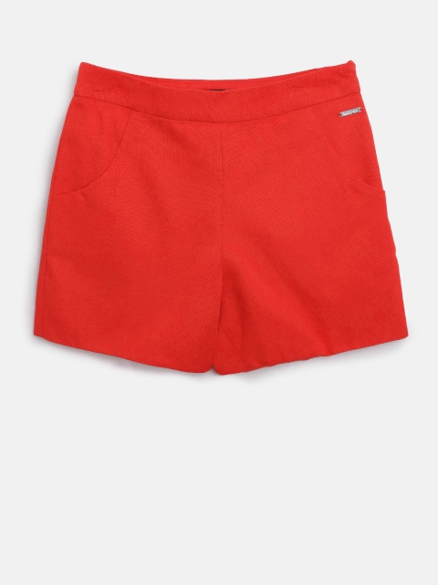 

Marks & Spencer Girls Red Solid Regular Fit Shorts