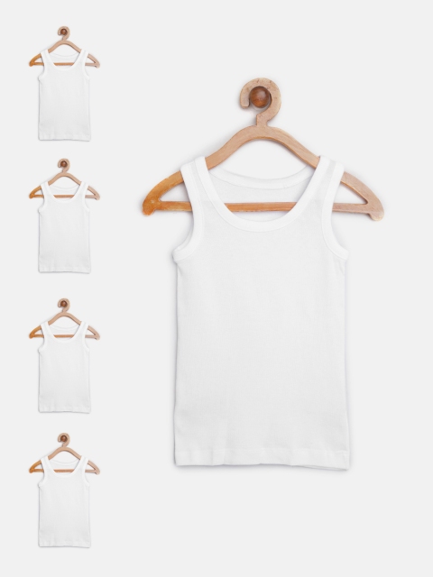 

Marks & Spencer Boys Pack of 5 White Solid Innerwear Vests