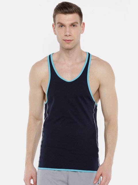 

Azani Men Blue Solid Innerwear Vest AZ-MT-011, Navy blue