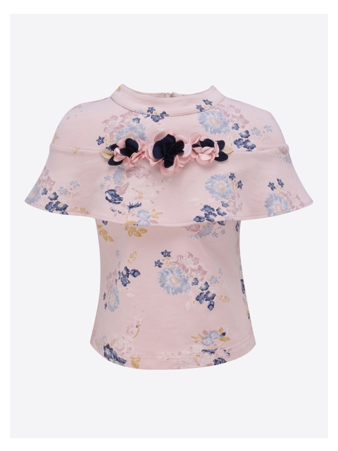 

CUTECUMBER Girls Pink Printed Top