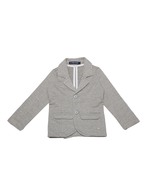 

Allen Solly Junior Boys Grey Solid Regular-Fit Single-Breasted Blazer