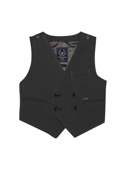 

Allen Solly Junior Boys Grey Checked Waistcoat