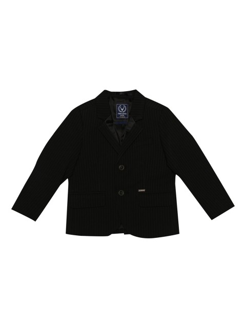 

Allen Solly Junior Boys Black Striped Regular-Fit Single-Breasted Blazer