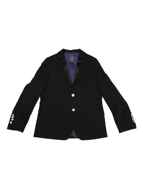

Allen Solly Junior Boys Black Solid Regular-Fit Single-Breasted Blazer