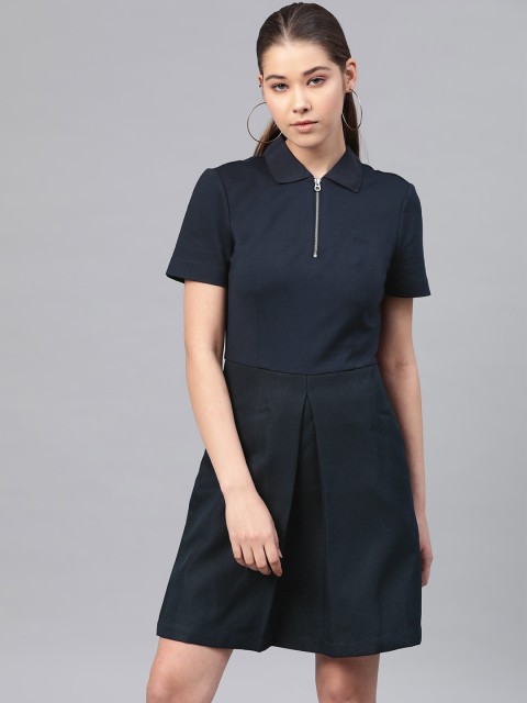 

Tommy Hilfiger Women Navy Blue Solid Shirt Dress
