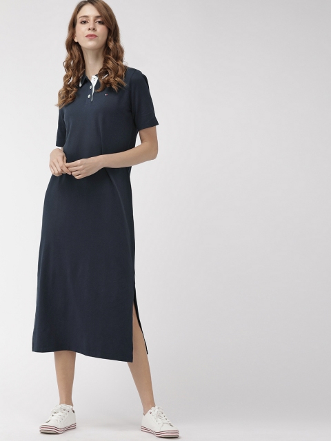 

Tommy Hilfiger Women Navy Blue Solid T-shirt Dress