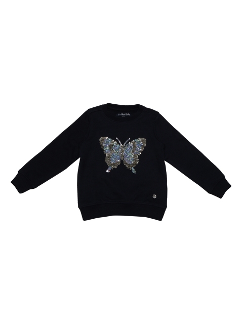 

Allen Solly Junior Girls Black Self Design Sweatshirt