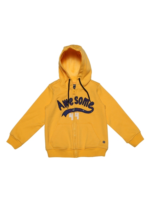 

Allen Solly Junior Girls Yellow Self Design Hooded Sweatshirt