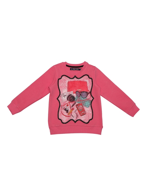 

Allen Solly Junior Girls Pink Printed Sweatshirt