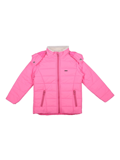 

Allen Solly Junior Girls Pink Solid Padded Jacket