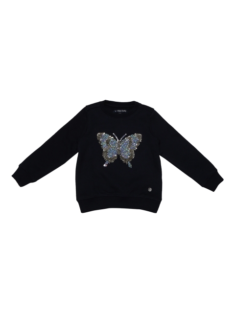 

Allen Solly Junior Girls Black Self Design Sweatshirt