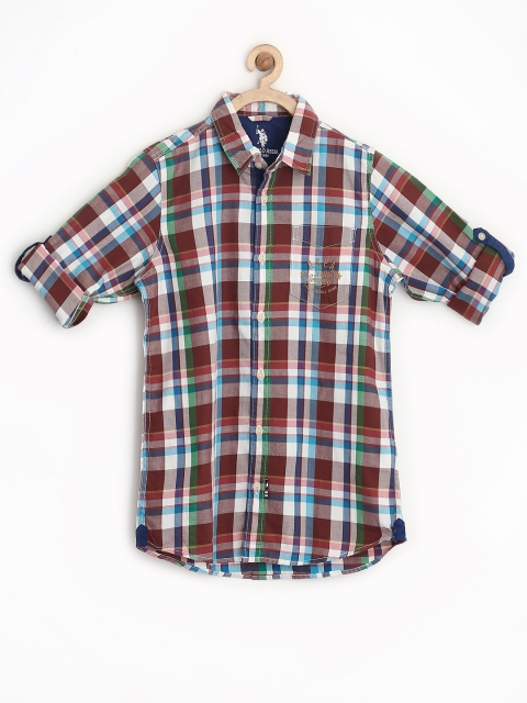 

U.S. Polo Assn. Kids Boys Brown Checked Shirt