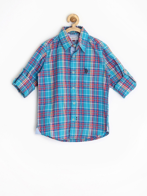 

U.S. Polo Assn. Kids Boys Blue & Red Checked Shirt