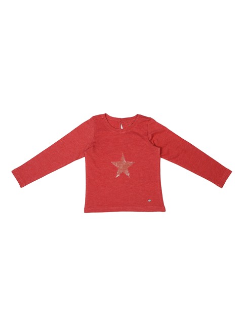 

Allen Solly Junior Girls Red Self Design Round Neck T-shirt