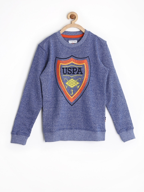 

U.S. Polo Assn. Kids Boys Blue Printed Sweatshirt