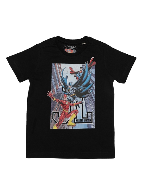 

Allen Solly Junior Boys Black Justice League Printed Round Neck T-shirt