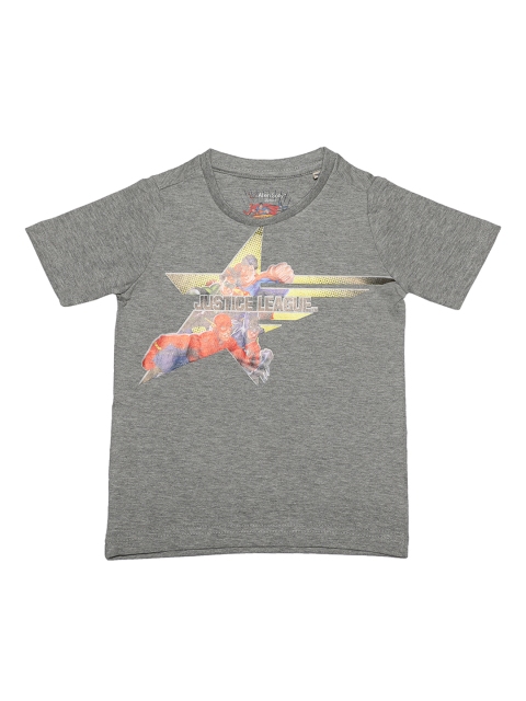 

Allen Solly Junior Boys Grey Justice League Printed Round Neck T-shirt