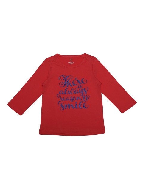 

Allen Solly Junior Girls Maroon Printed Round Neck T-shirt
