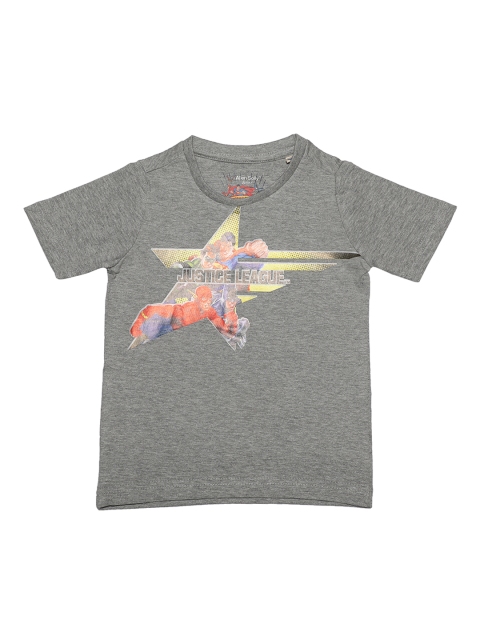 

Allen Solly Junior Boys Grey Justice League Printed Round Neck T-shirt