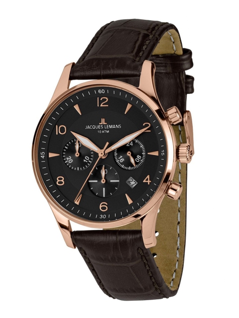 

Jacques Lemans Men Black Analogue Watch 1-1654G