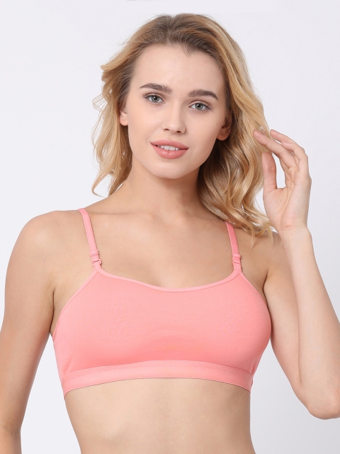 

BRAYOLA Peach-Coloured Solid Non-Wired Non Padded Camisole Bra VRS1011_PEACH-38C