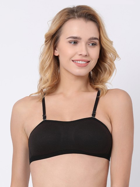 

BRAYOLA Black Solid Non-Wired Non Padded T-shirt Bra VRS1016_BLACK-38C