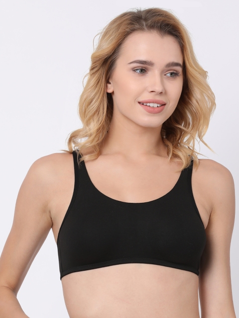 

BRAYOLA Black Solid Non-Wired Non Padded Everyday Bra VRS1022_BLACK-38C