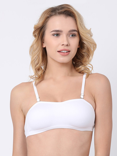 

BRAYOLA White Solid Non-Wired Non Padded T-shirt Bra VRS1016_WHITE-38C